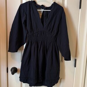 Free People Black Dress with Ruffle Detail